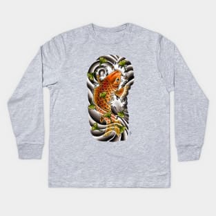 Ginkgo Koi fish Kids Long Sleeve T-Shirt